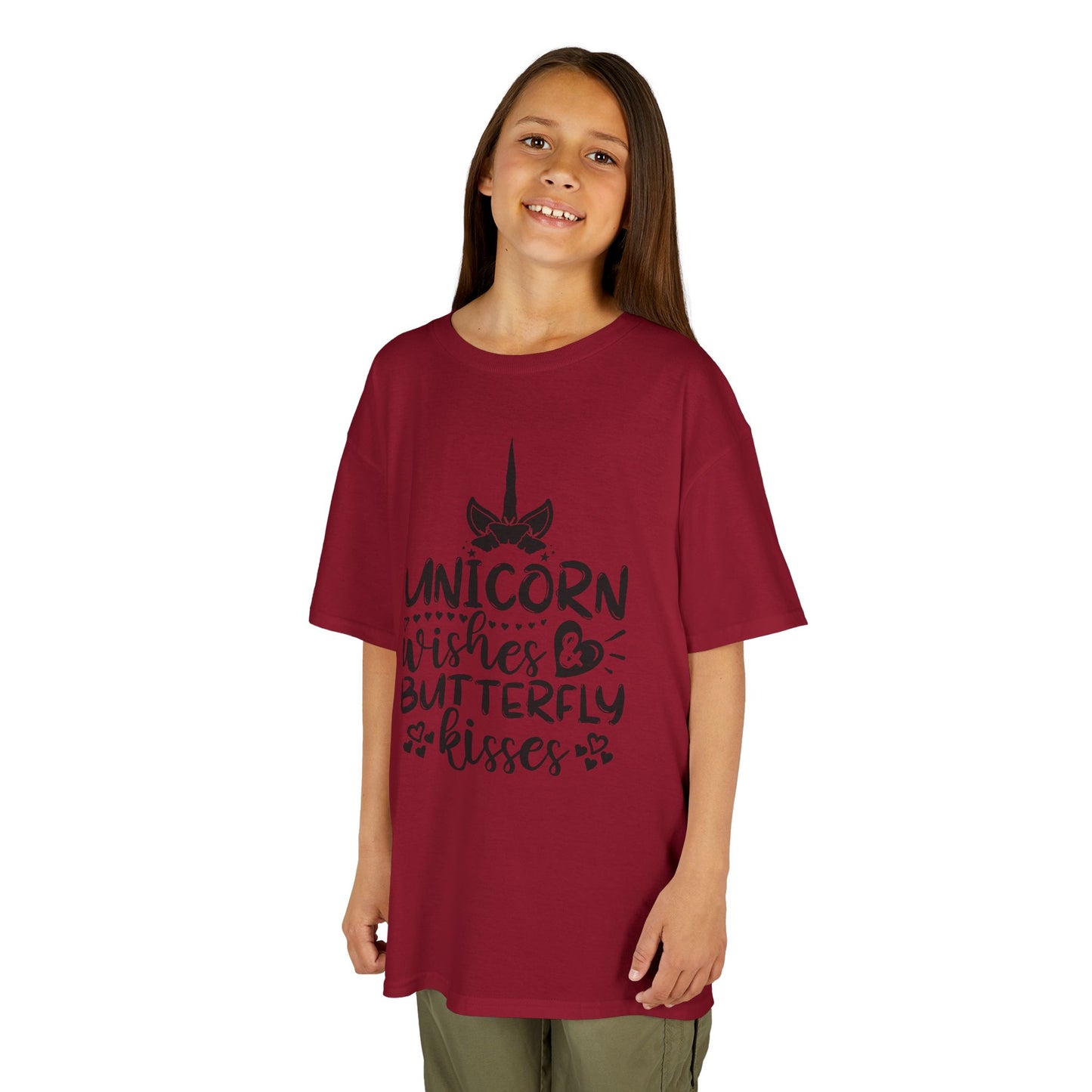 Unicorn Wishes Kids Tee - Adorable Heavy Cotton T-Shirt for Magical Moments