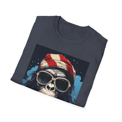 Cool Gorilla Graphic Tee, Fun Casual Wear, Perfect for Gifts, Chill Vibes, Great for Parties, Everyday Style, Unique Fashion Statement