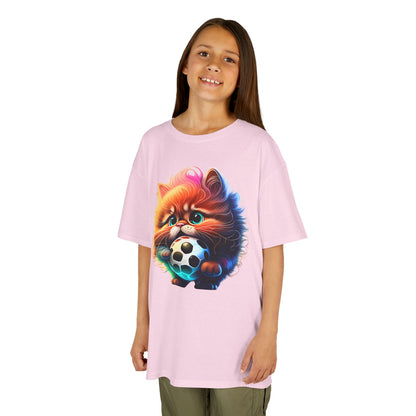 Cute kitty Soccer Kids Tee - Fun & Playful Cotton T-Shirt