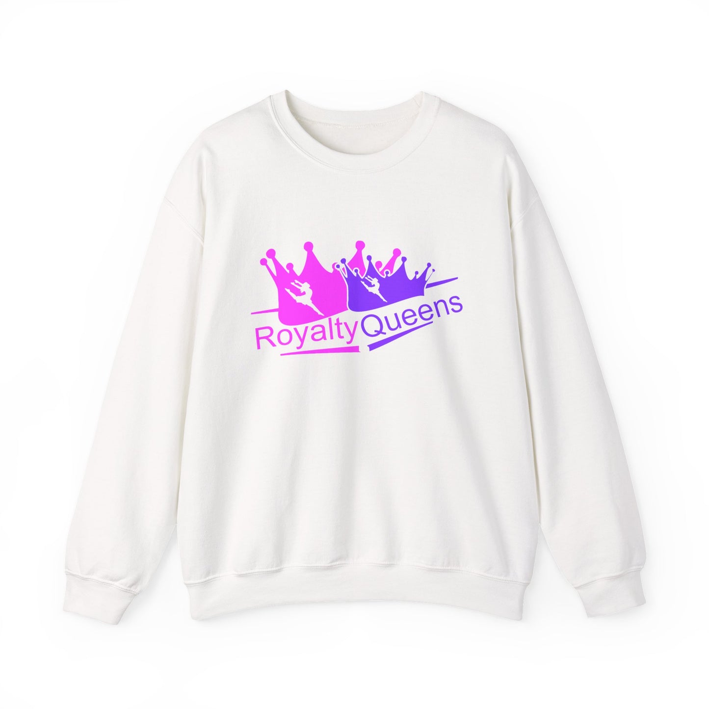 Royalty Queens Crewneck Sweatshirt — Pink & Purple Crown Graphic