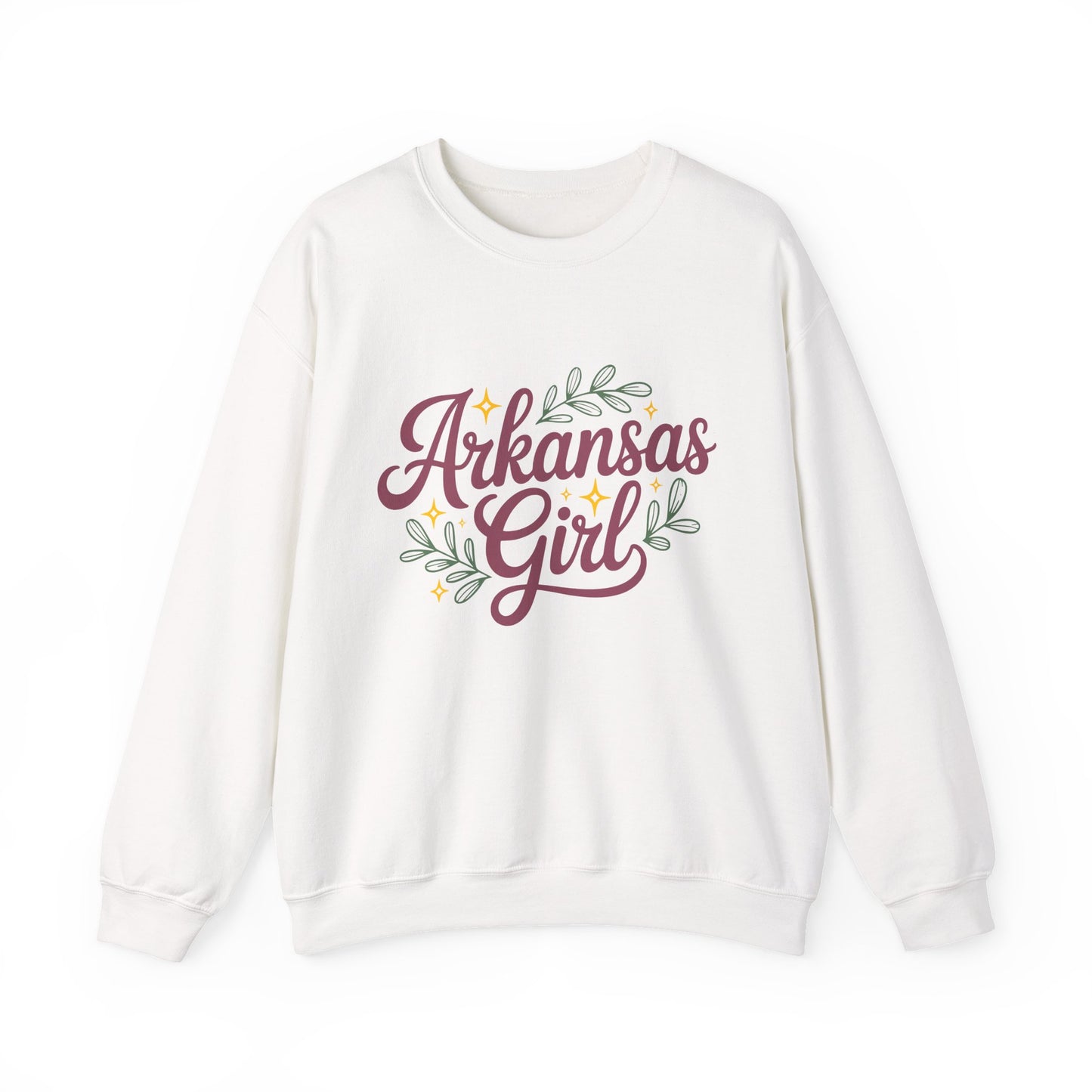 Sweatshirt — "Arkansas Girl" Floral Crewneck