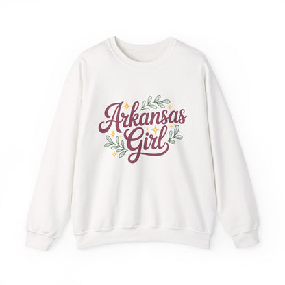 Sweatshirt — "Arkansas Girl" Floral Crewneck