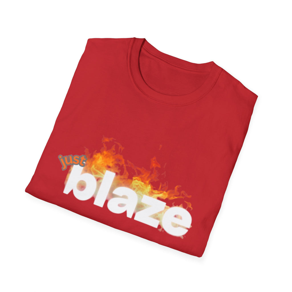 "Blaze" Unisex Softstyle T-Shirt | Fire Graphic Tee | Casual Fire Lover's Shirt, Gift for Friends, Summer Wear, Party Outfit