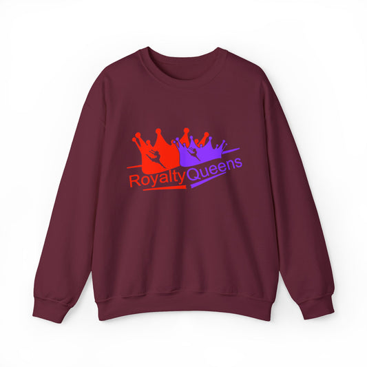 Crewneck Sweatshirt — "Royalty Queens" Gradient Crown Graphic