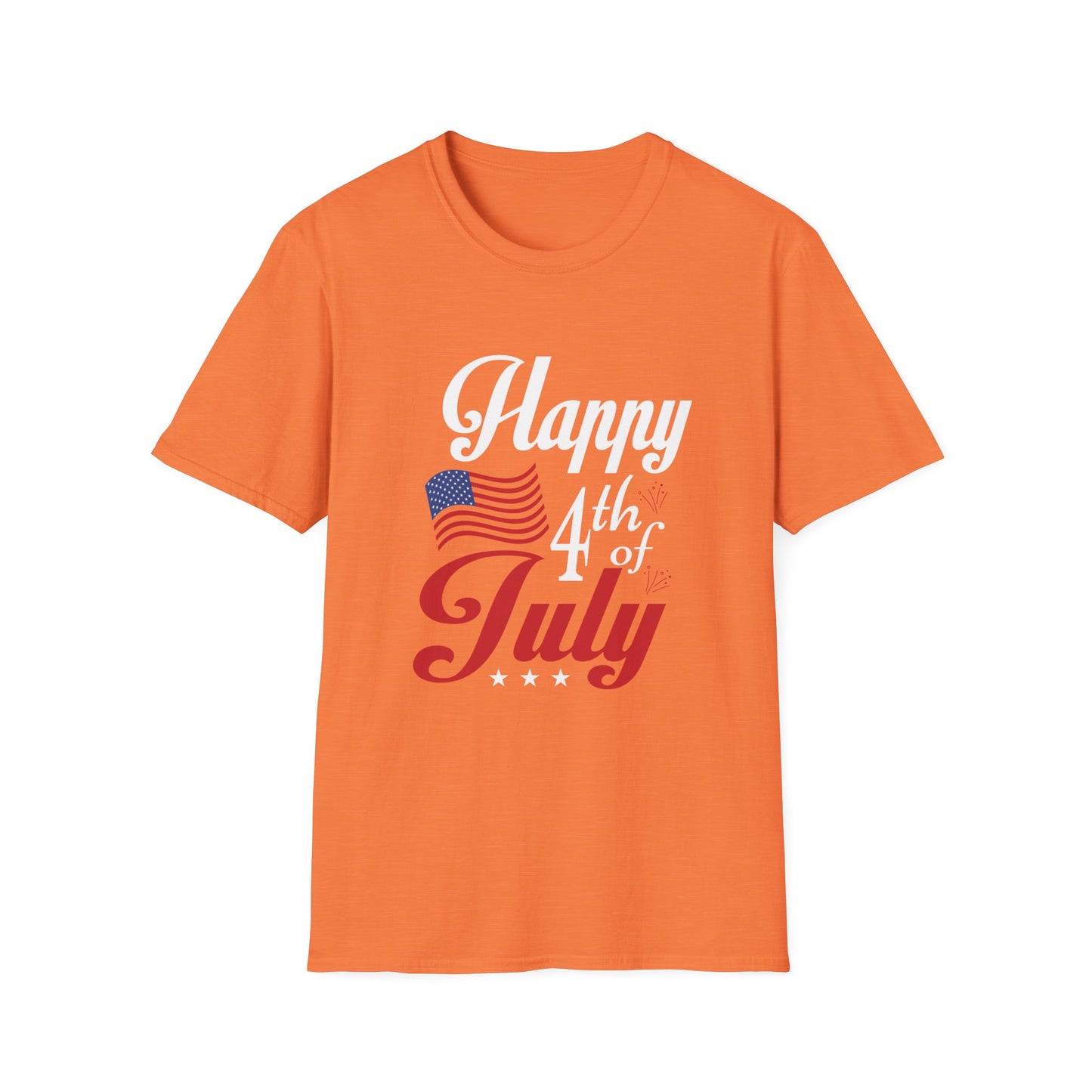 Patriotic 4th of July Unisex Softstyle T-Shirt, Independence Day Tee, Festival Shirt, Summer Celebrations, BBQ Outfit