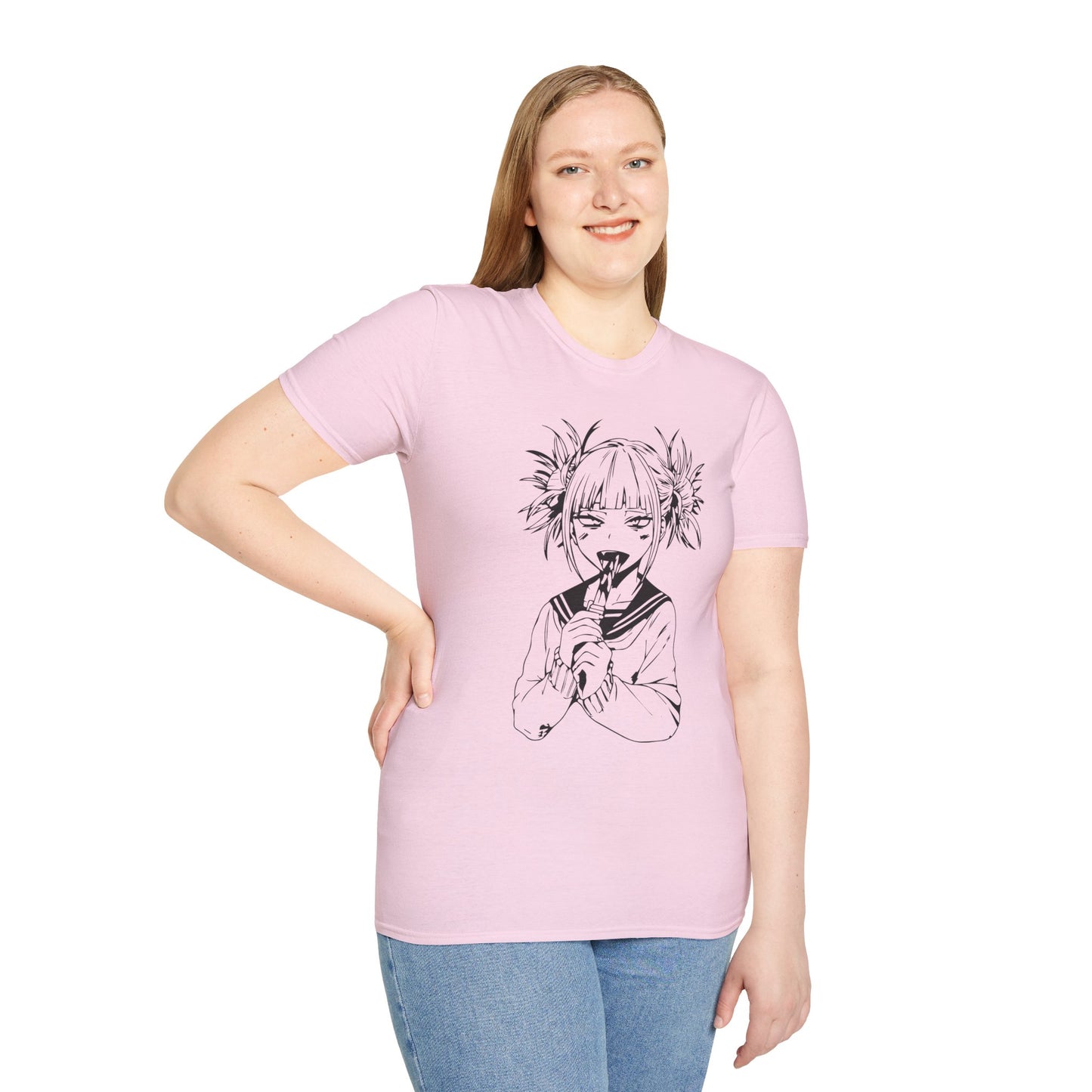 Cute Anime Character Unisex Softstyle T-Shirt - Perfect for Fans and Casual Wear