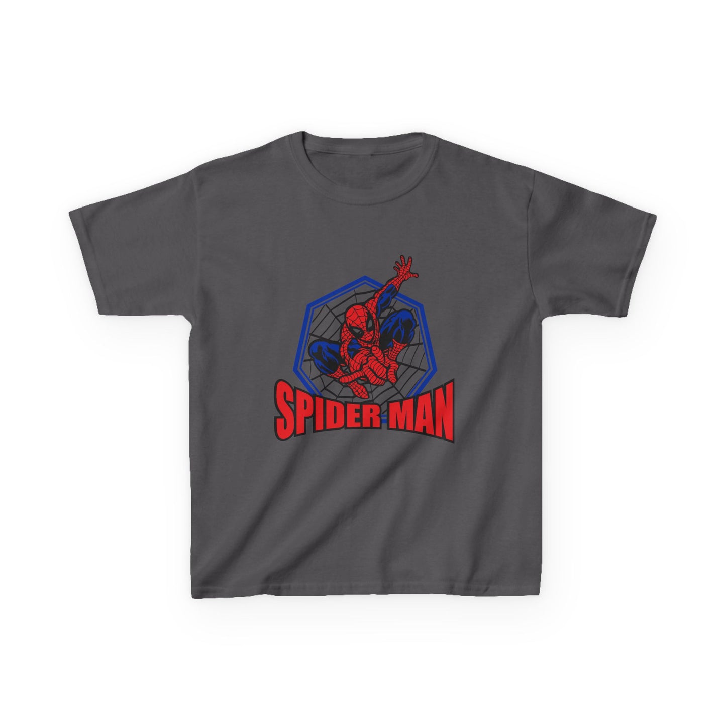 Kids Spider-Man Heavy Cotton Tee, Superhero Shirt, Marvel Tee for Boys, Birthday Gift, Comic-themed Apparel, Playwear