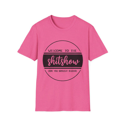 Welcome to the Shitshow Unisex Softstyle T-Shirt - Fun Party Humor Tee