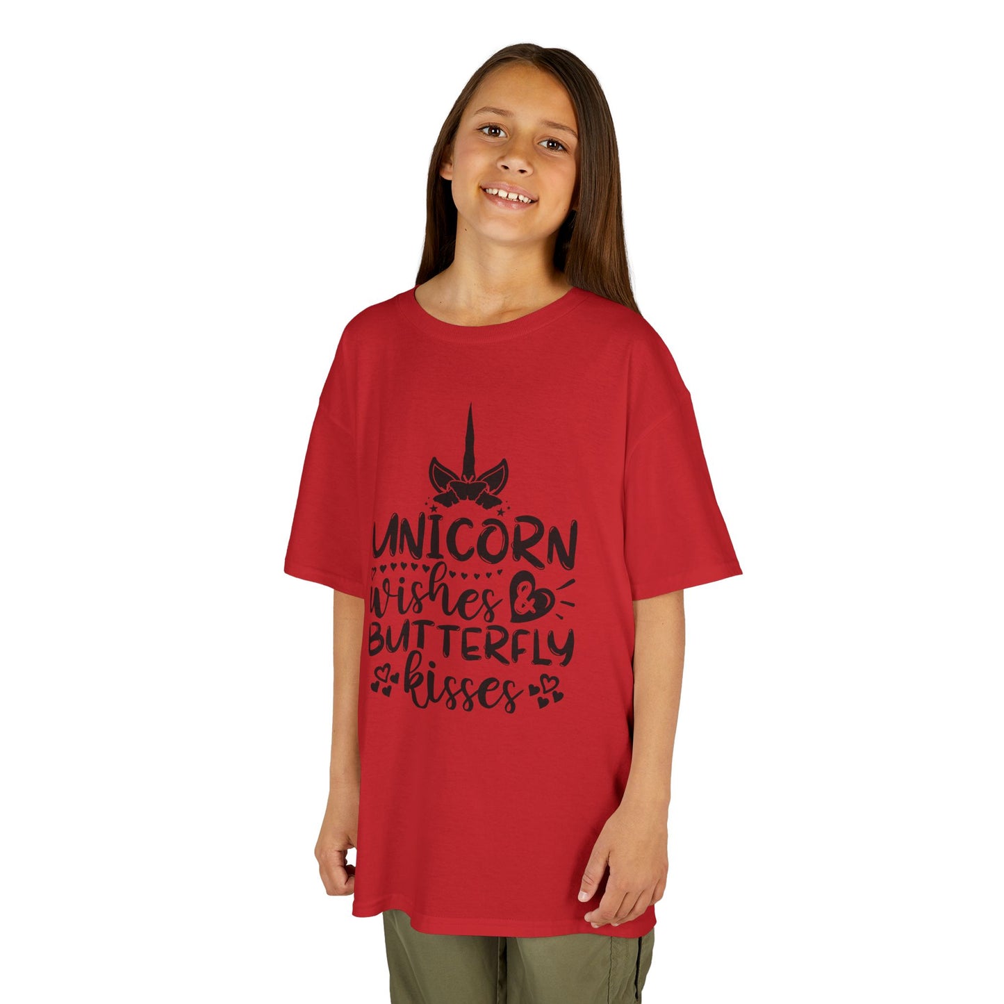 Unicorn Wishes Kids Tee - Adorable Heavy Cotton T-Shirt for Magical Moments