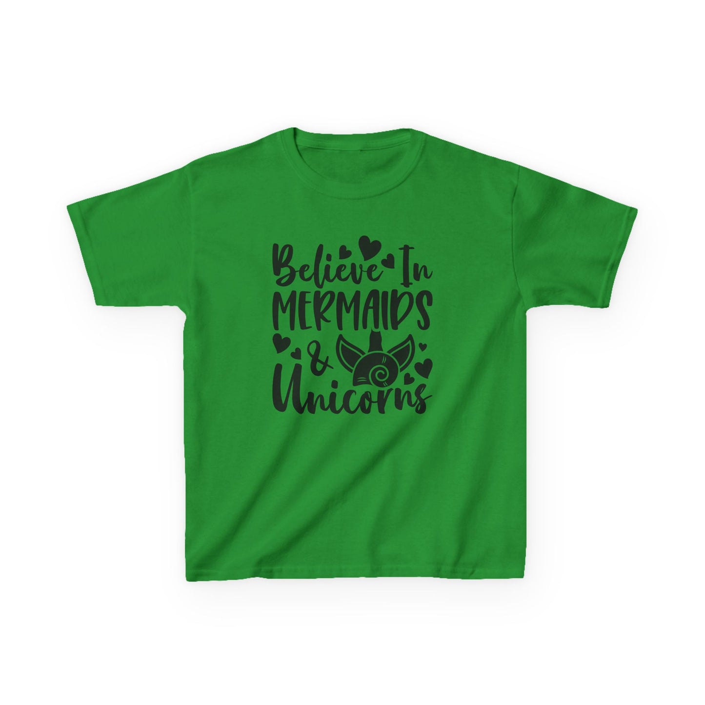 Kids Heavy Cotton™ Tee - Believe in Mermaids & Unicorns T-Shirt