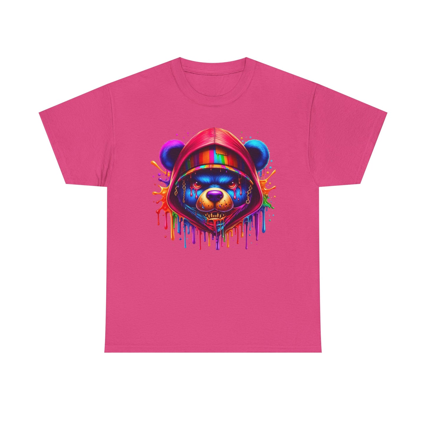 Colorful Graffiti Bear Unisex Heavy Cotton Tee