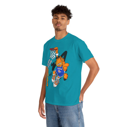 Garfield Basketball Unisex Heavy Cotton Tee - Fun Streetwear for Cat Lovers