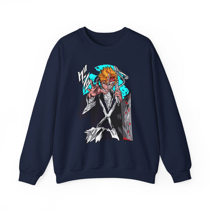 Anime Demon Slayer-Inspired Crewneck Sweatshirt — Ichigo-Style Character Art