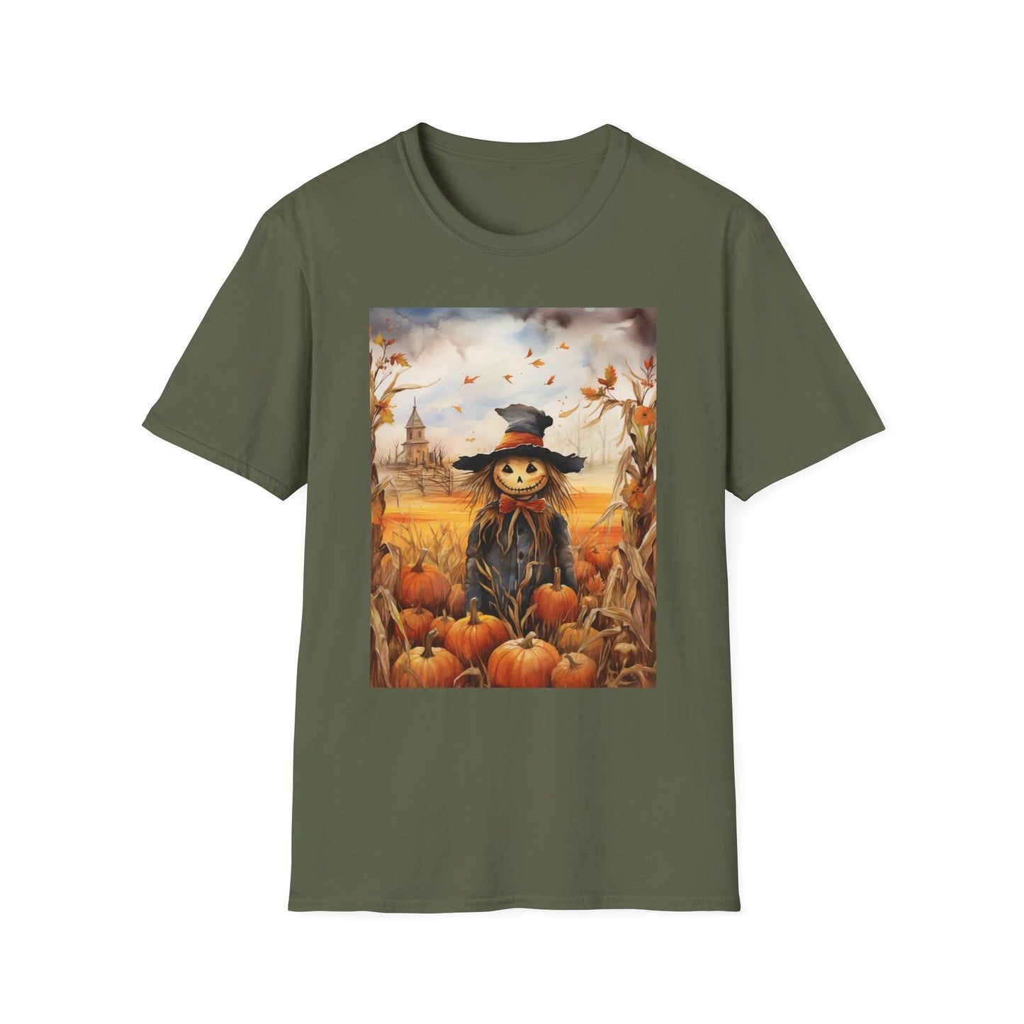 Autumn Scarecrow T-Shirt - Cozy Fall Tee, Pumpkin Patch Shirt, Halloween Apparel, Harvest Festival Gear, Unisex Seasonal Top