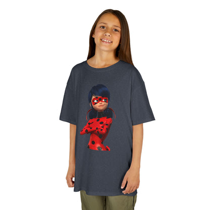 Cool Ladybug Superhero Kids Heavy Cotton Tee | Fun and Playful Design for Young Heroes