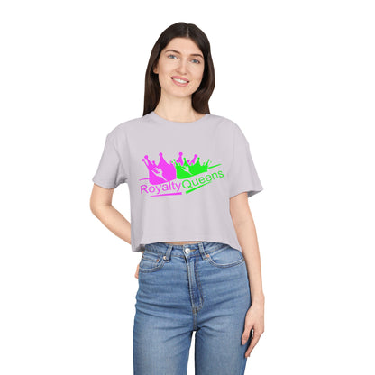 Royalty Queens Women's Crop Tee | Fun, Trendy Shirt for Celebrations, Gifts, Parties, Everyday Wear, Self-Expression