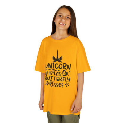Unicorn Wishes Kids Tee - Adorable Heavy Cotton T-Shirt for Magical Moments