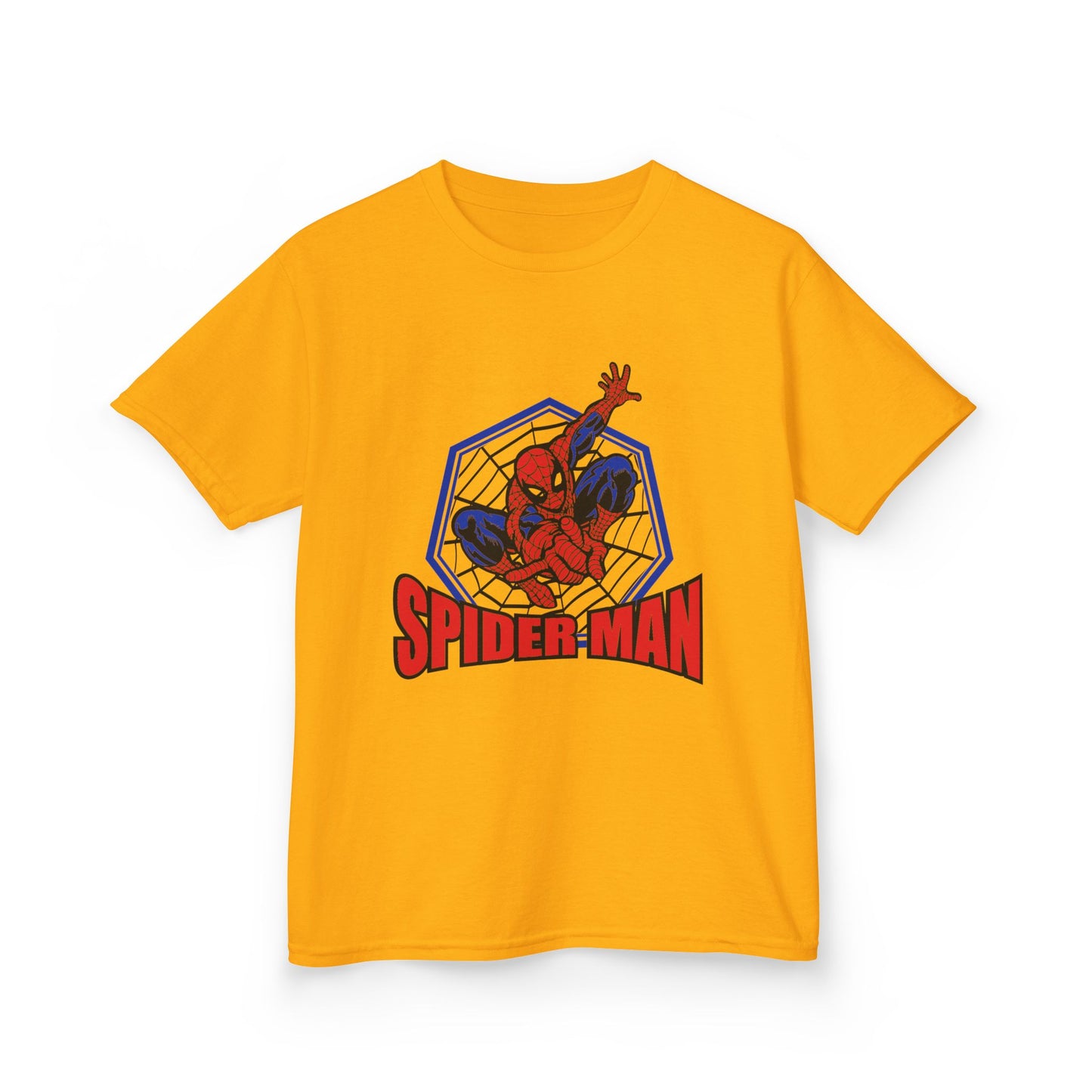 Kids Spider-Man Heavy Cotton Tee, Superhero Shirt, Marvel Tee for Boys, Birthday Gift, Comic-themed Apparel, Playwear