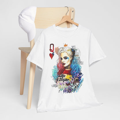 Harley Quinn Inspired Unisex Heavy Cotton Tee - Bold Graphic Design