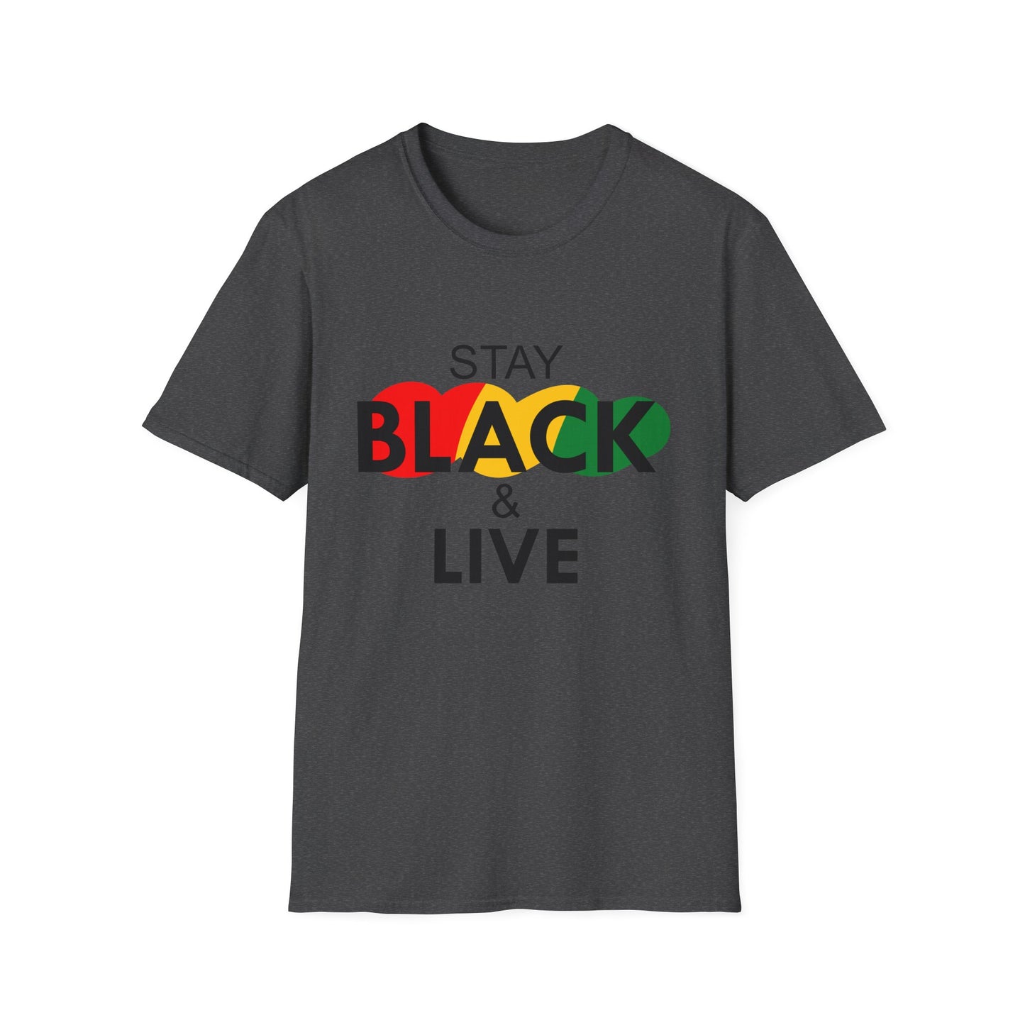 Unisex Softstyle T-Shirt: Stay Black & Live Tee for Activism, Streetwear, Casual Wear, Gifts for Culture Lovers, Statement Shirt