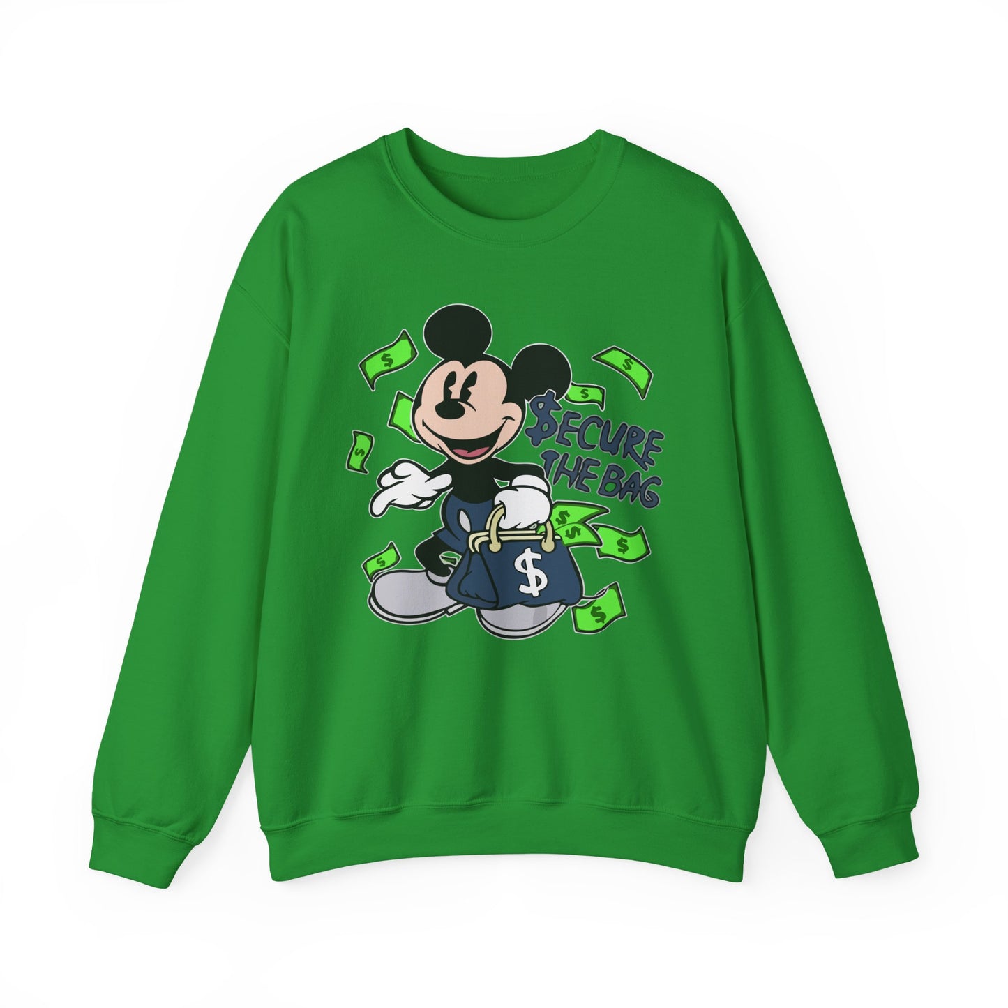 Mickey Mouse Secure the Bag Sweatshirt, Fun Crewneck, Trendy Unisex Apparel, Gift for Disney Lovers, Cozy Streetwear