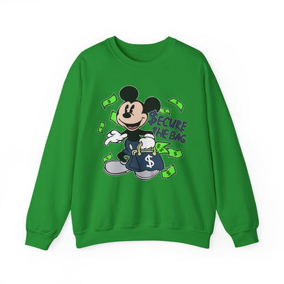 Mickey Mouse Secure the Bag Sweatshirt, Fun Crewneck, Trendy Unisex Apparel, Gift for Disney Lovers, Cozy Streetwear
