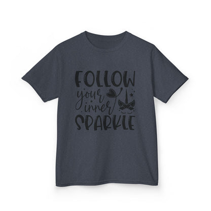 Kids 'Follow Your Inner Sparkle' Tee - Fun Cotton Shirt for Creative Kids