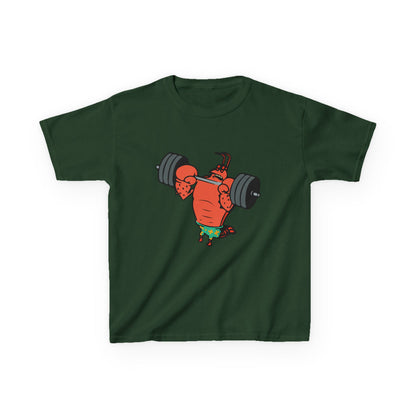 Kids Fitness Lobster Tee, Funny Kids T-Shirt, Gym Humor Tee, Nautical Theme Shirt, Gift for Young Athletes