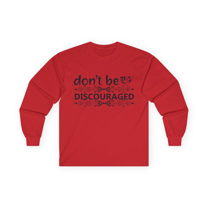 Unisex Motivational Long Sleeve Tee, Don't Be Discouraged Shirt, Inspirational Gift, Positive Vibes Top, Self-Care Apparel, [...]
