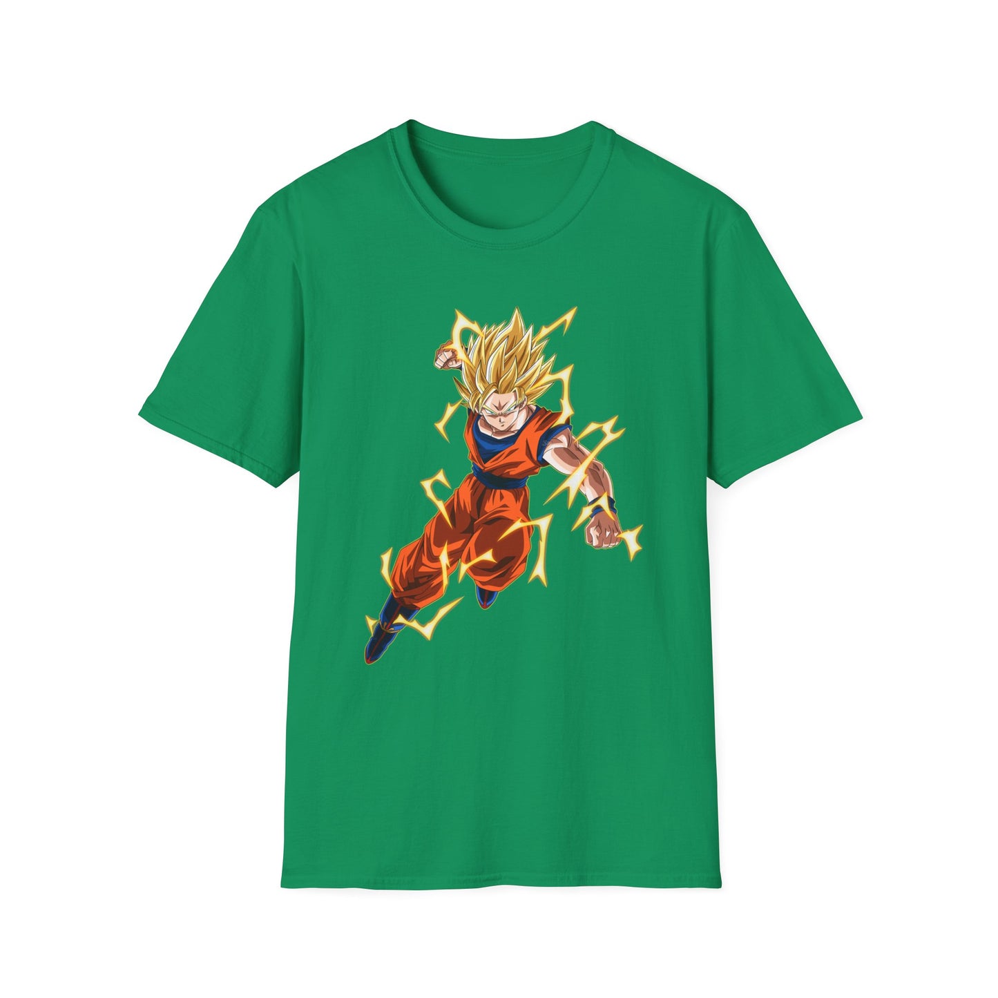 Super Saiyan Goku Unisex Softstyle T-Shirt, Anime Shirt, Dragon Ball Z Tee, Gift for Fans, Streetwear Apparel