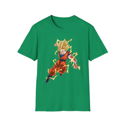 Super Saiyan Goku Unisex Softstyle T-Shirt, Anime Shirt, Dragon Ball Z Tee, Gift for Fans, Streetwear Apparel