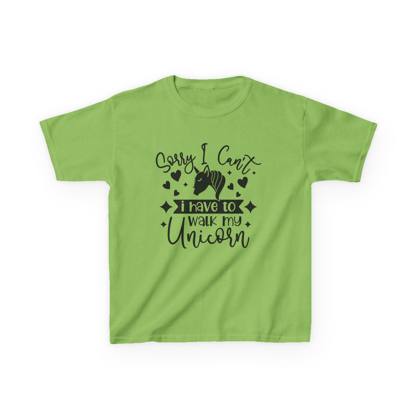 Funny Kids Unicorn Tee - "Sorry I Can't, I Have to Walk My Unicorn"