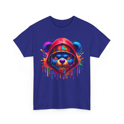 Colorful Graffiti Bear Unisex Heavy Cotton Tee
