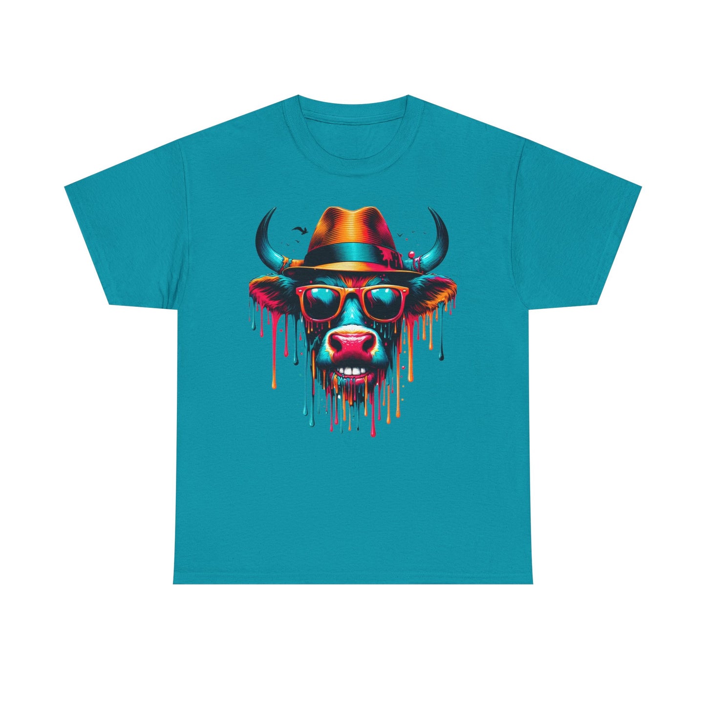 Cool Cow Graphic Unisex Heavy Cotton Tee - Fun Party T-Shirt