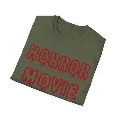 Horror Movie Addict T-Shirt, Unisex Softstyle Tee, Gifts for Film Lovers, Horror Movie Fans, Halloween Apparel, Casual Wear