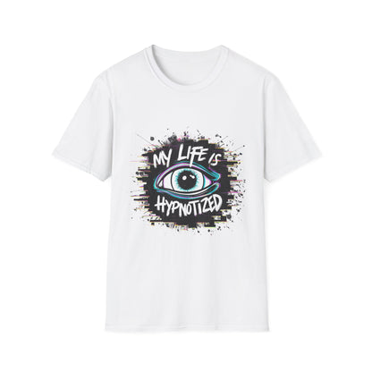 Unisex Hypnotized Eye T-Shirt, Softstyle Tee, Cool Graphic Shirt, Gift for Dreamers, Casual Wear, Trendy Fashion Tee