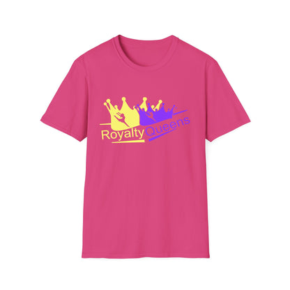 Royalty Queens Unisex Softstyle T-Shirt | Vibrant Crown Print | Perfect for Birthdays, Celebrations, and Everyday Wear