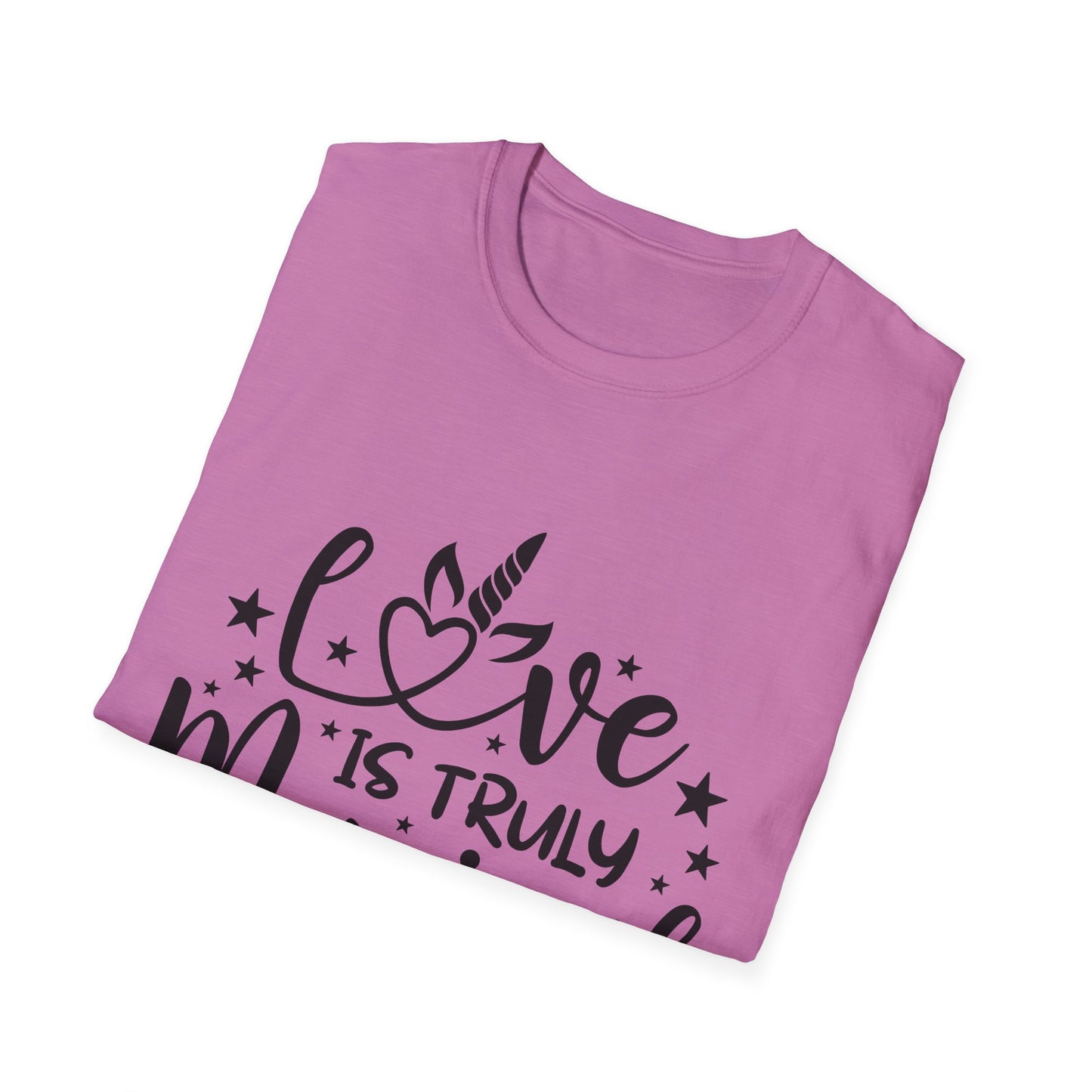 Love is Truly Magical Unisex Softstyle T-Shirt - Cute Gift for Couples and Celebrations
