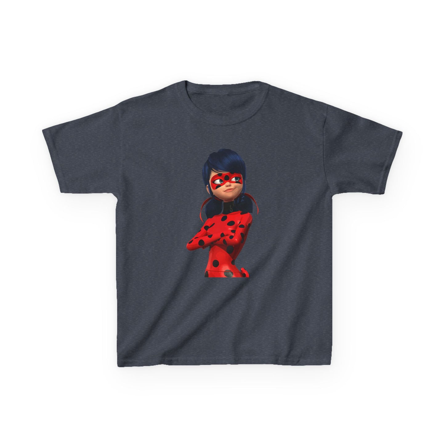 Cool Ladybug Superhero Kids Heavy Cotton Tee | Fun and Playful Design for Young Heroes
