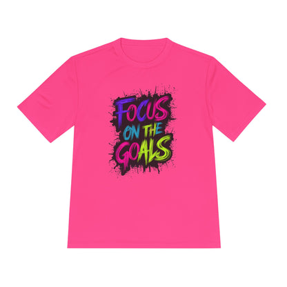 Colorful Motivational Fitness Tee for Active Lifestyle, Gym Shirt, Workout Shirt, Gift for Athletes, Focus on the Goals