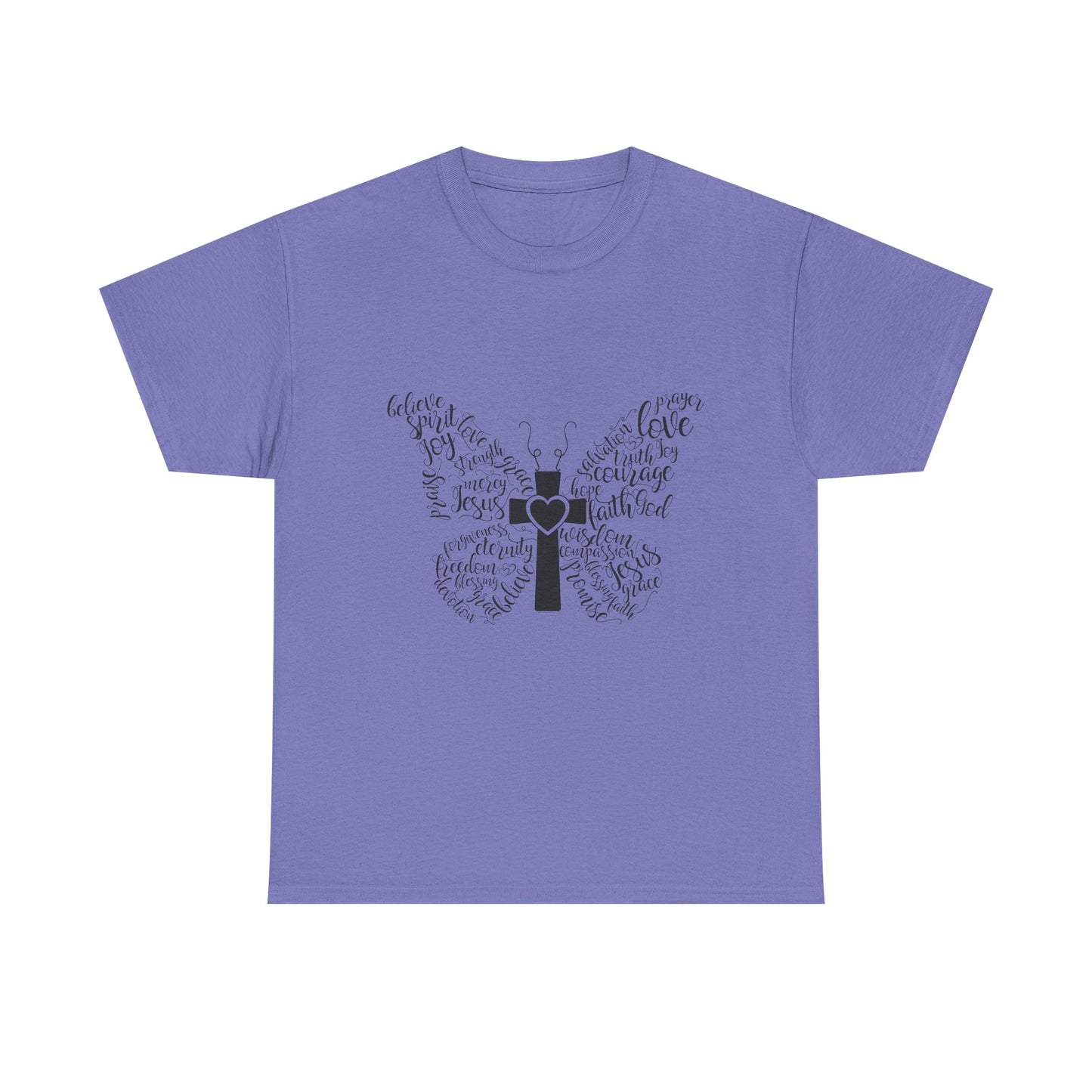 Inspirational Butterfly Unisex Heavy Cotton Tee - Love and Hope Design