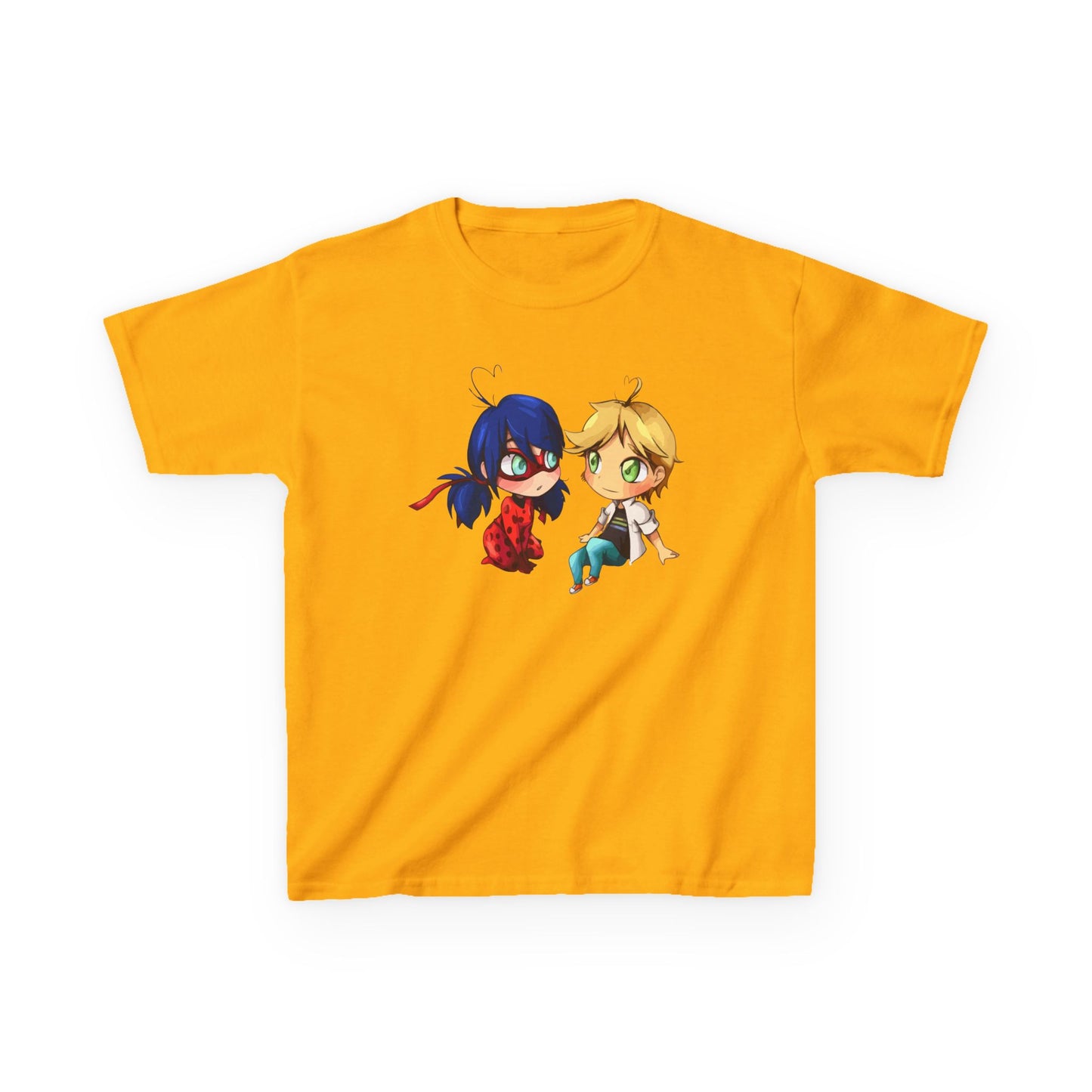 Kids Cute Chibi Characters Tee, Lightweight T-Shirt for Playtime, Gifts for Boys & Girls, Cartoon Lover Apparel, Birthday Outfit