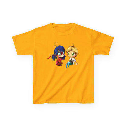 Kids Cute Chibi Characters Tee, Lightweight T-Shirt for Playtime, Gifts for Boys & Girls, Cartoon Lover Apparel, Birthday Outfit
