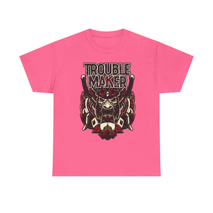 Trouble Maker Graphic Tee - Unisex Heavy Cotton Shirt for Rebels and Mischiefs