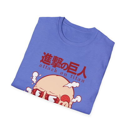 Anime-Inspired Unisex Softstyle T-Shirt, Perfect for Casual Wear, Gift for Anime Fans, Attack on Titan Tee, Streetwear Fashion, Cosplay Top