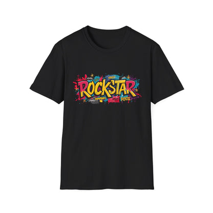 Rockstar Graphic Unisex T-Shirt, Music Lover Gift, Festival Wear, Cool Casual Tee, Birthday Present, Unisex Softstyle Shirt