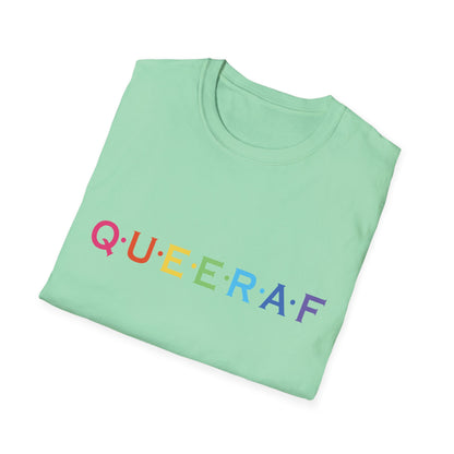 Pride-Inspired Unisex T-Shirt - QUEERAF Graphic Tee for LGBTQ+ Celebrations, Everyday Wear, Gift for Supporters, Inclusive Fashion