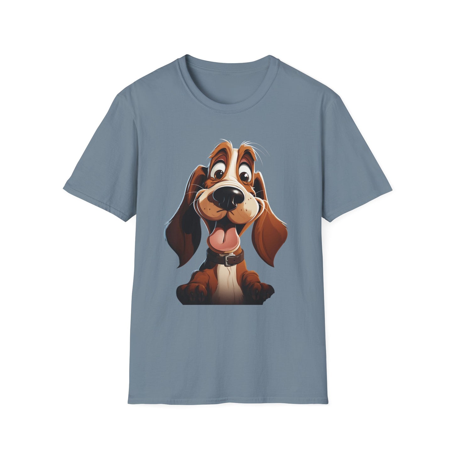Cute Cartoon Dog Unisex Softstyle T-Shirt - Perfect for Pet Lovers