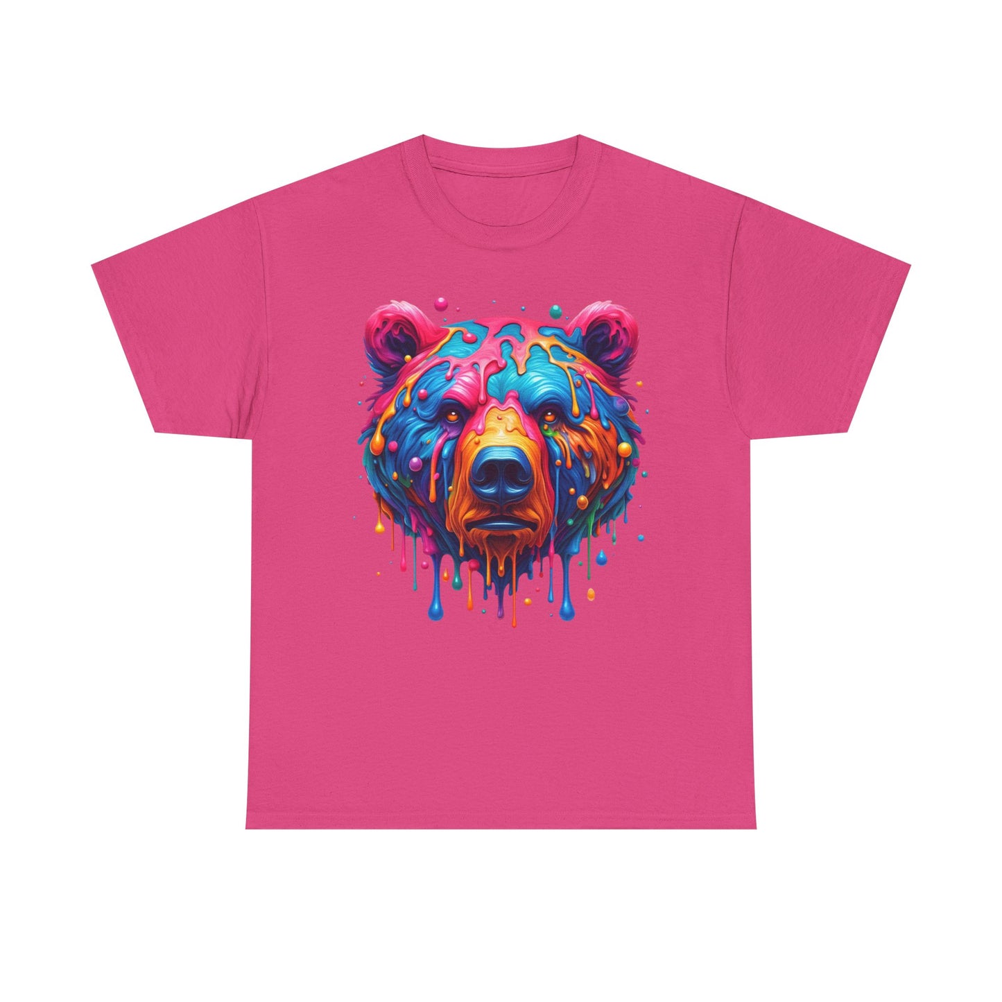 Colorful Bear Unisex Heavy Cotton Tee - Vibrant Art T-Shirt