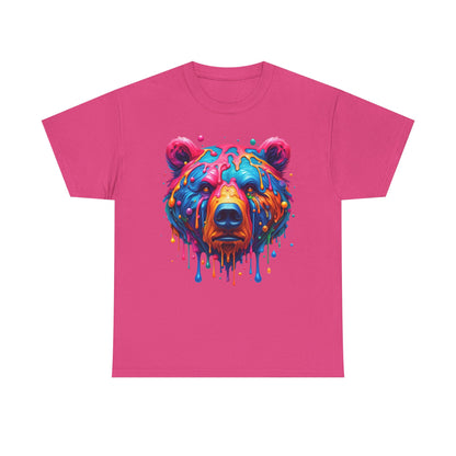 Colorful Bear Unisex Heavy Cotton Tee - Vibrant Art T-Shirt